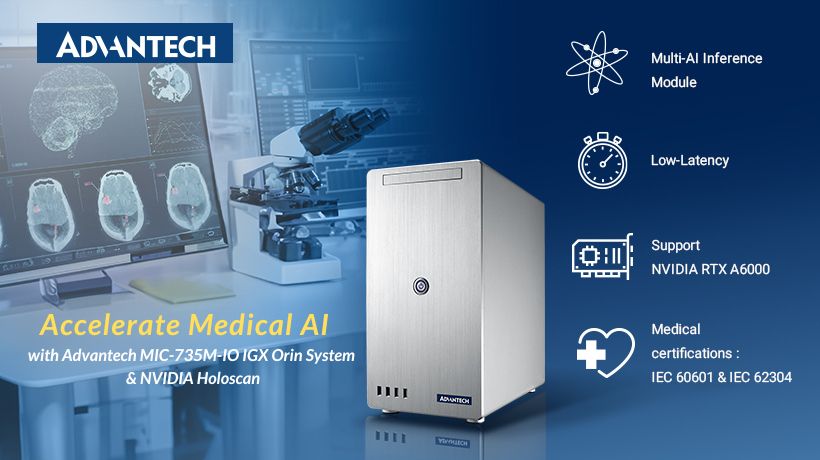 Advantech MIC-735M-IO Successfully Integrates with NVIDIA Holoscan SDK to Accelerate Real-time AI in Medical Applications